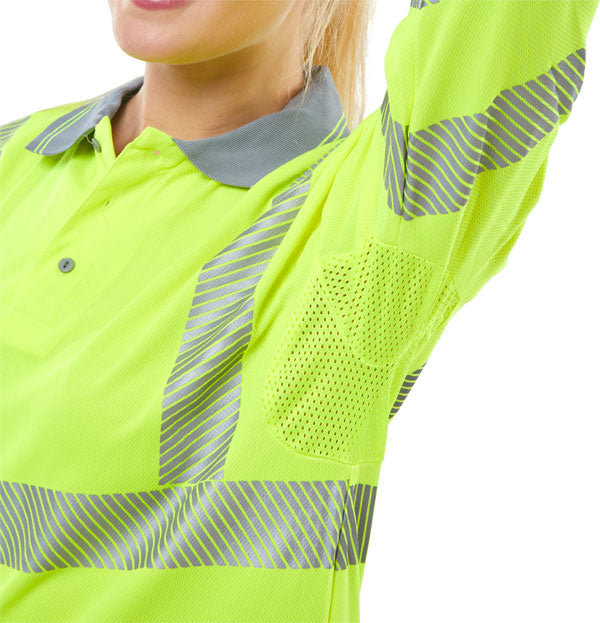 HIVIZ EXECUTIVE LONG SLEEVE POLO SATURN YELLOW