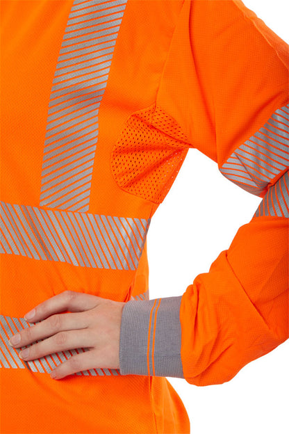 HIVIZ EXECUTIVE LONG SLEEVE POLO ORANGE