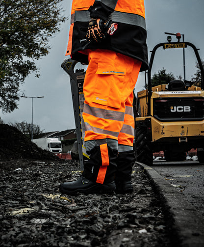 DELTIC HI-VIS OVERTROUSER TWO-TONE ORANGE / BLACK