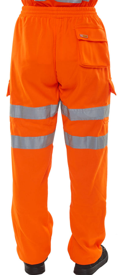 HI VIZ JOGGING BOTTOMS ORANGE