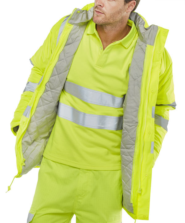 FIRE RETARDANT ANTI-STATIC PADDED JACKET SATURN YELLOW