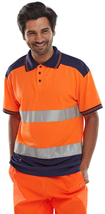 PK SHIRT TWO TONE ORANGE / NAVY