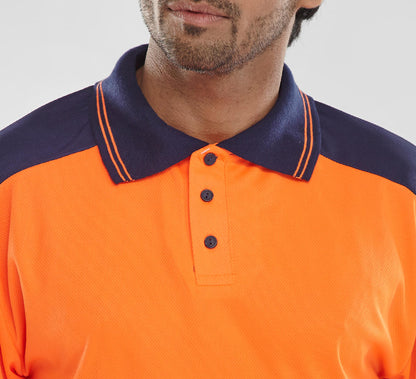 PK SHIRT TWO TONE ORANGE / NAVY