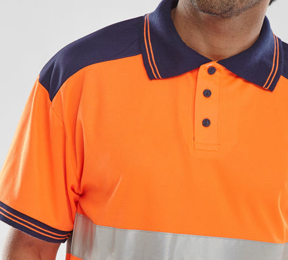 PK SHIRT TWO TONE ORANGE / NAVY