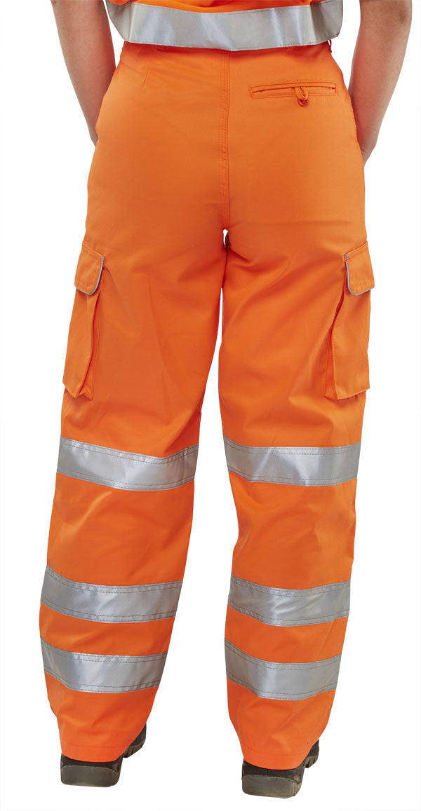 LADIES RAIL SPEC TROUSERS ORANGE