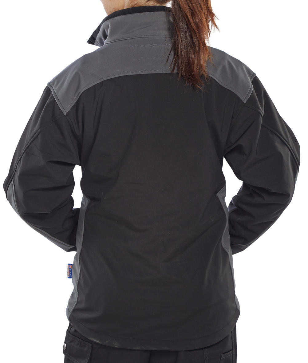 TWO TONE SOFT SHELL JACKET BLACK/GREY