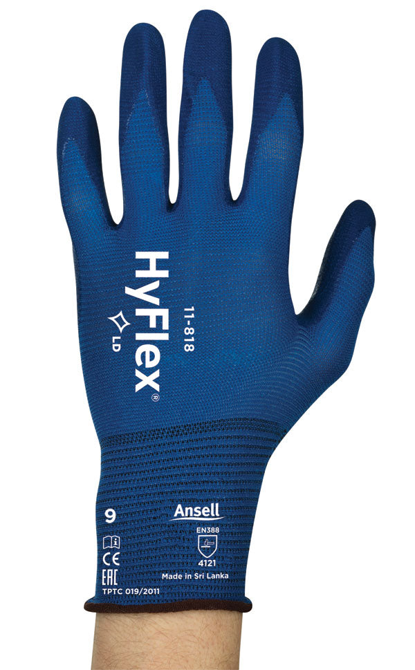 ANSELL HYFLEX 11-818 GLOVE BLUE XXL