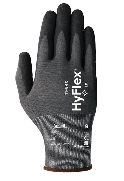 ANSELL HYFLEX 11-840 GLOVE BLACK XS