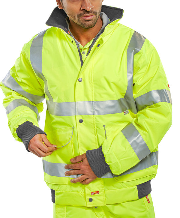 CONTRAST HI VIZ JACKET SATURN YELLOW S