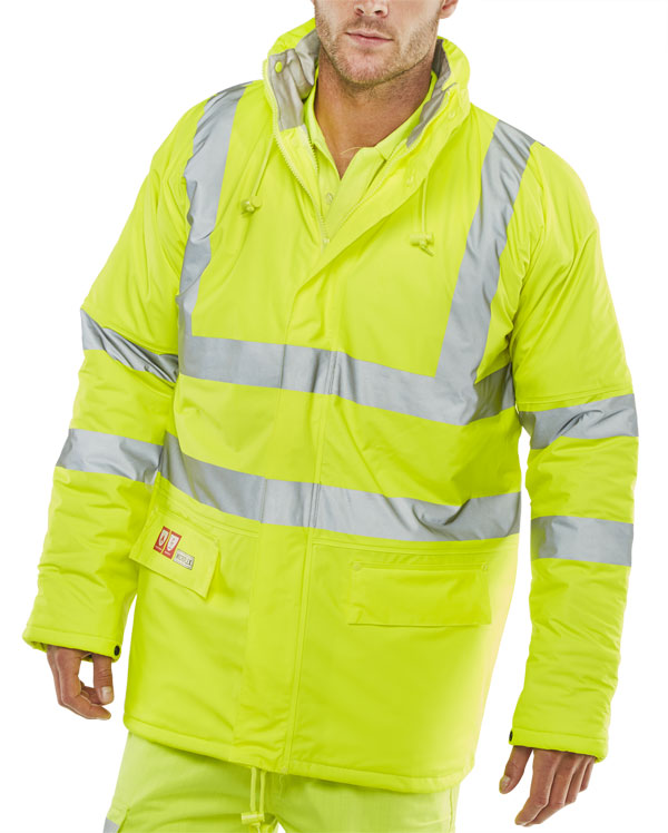 FIRE RETARDANT ANTI-STATIC PADDED JACKET SATURN YELLOW