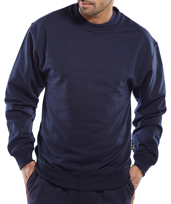 CLICK POLYCOTTON SWEATSHIRT ROYAL BLUE 4XL