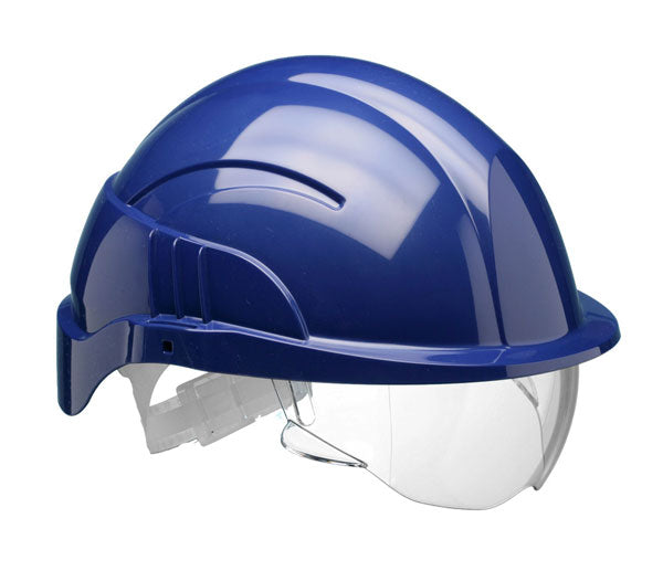 VISION PLUS SAFETY HELMET WITH INTEGRATED VISOR BLACK 