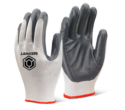 NITRILE P/C POLYESTER GREY GREY M