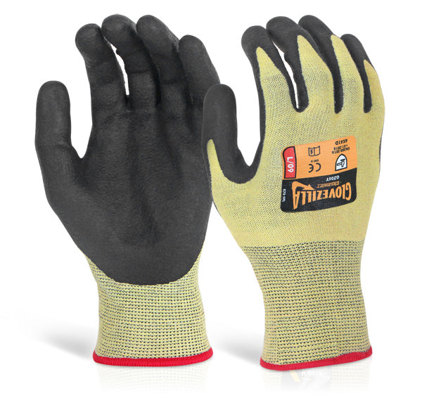 GLOVEZILLA LATEX PALM COATED GLOVE GREEN L