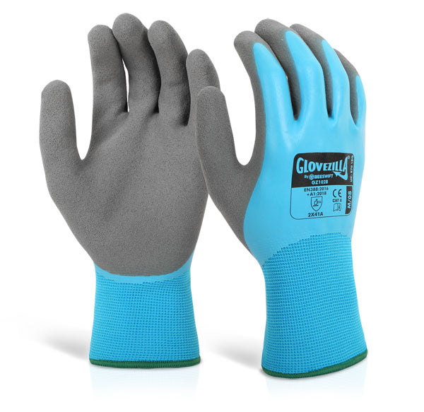 GLOVEZILLA NITRILE NYLON GLOVE RED L