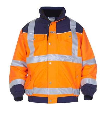 FURTH HIGH VISIBILITY SNS PILOT JACKET TWO TONE ORANGE / NAVY