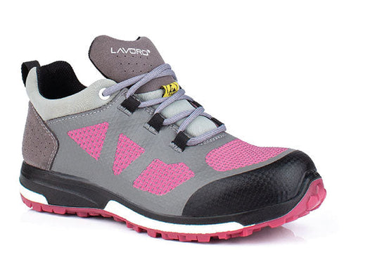 LEIA LADIES ESD SHOE GREY/PINK 03