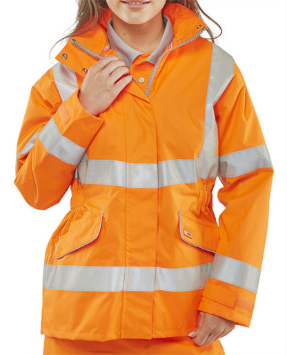 LADIES EXECUTIVE HI-VIZ JACKET ORANGE