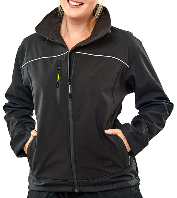 LADIES SOFT SHELL JACKET BLACK