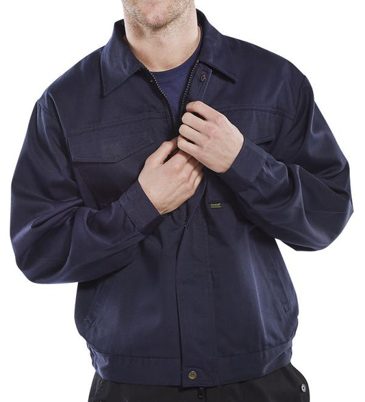 HEAVYWEIGHT DRIVERS JACKET NAVY BLUE