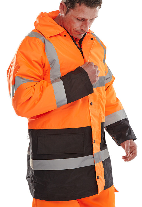 FLEECE LINED TRAFFIC JACKET ORANGE / BLACK